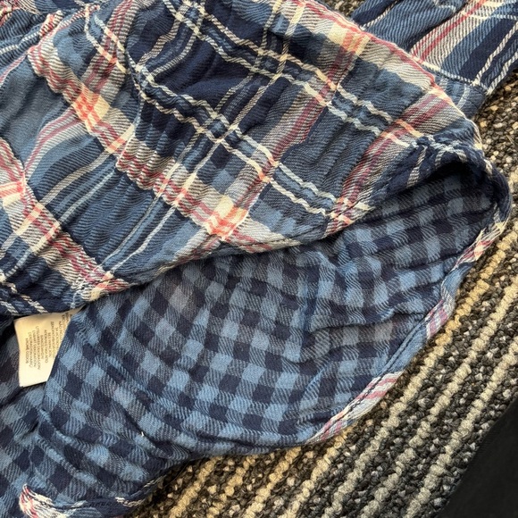 Polo Ralph Lauren Navy Plaid Girls 5 Button Down Shirt Dress Flannel - Picture 10 of 12